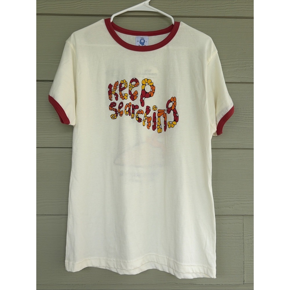 KEEP SEARCHING Surf Co California Graphic Ringer Tee Shirt Adult Medium NEW NWT